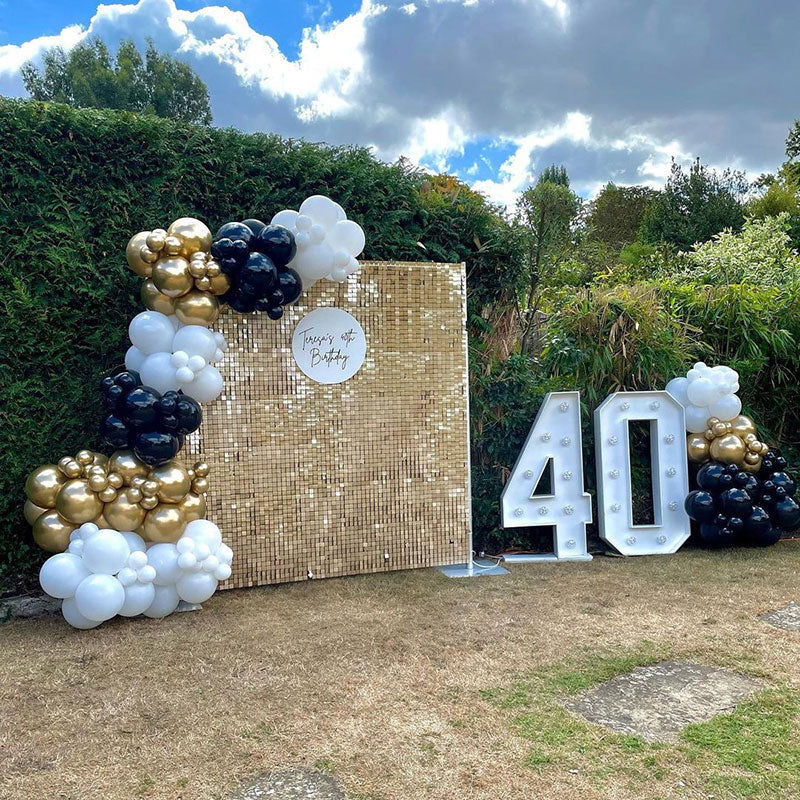 Lofaris Light Matte Gold Shimmer Wall Panels | Wedding Event Party Decorations