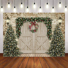 Lofaris Large Size Wooden Christmas Photo Booth Backdrop for Pictures