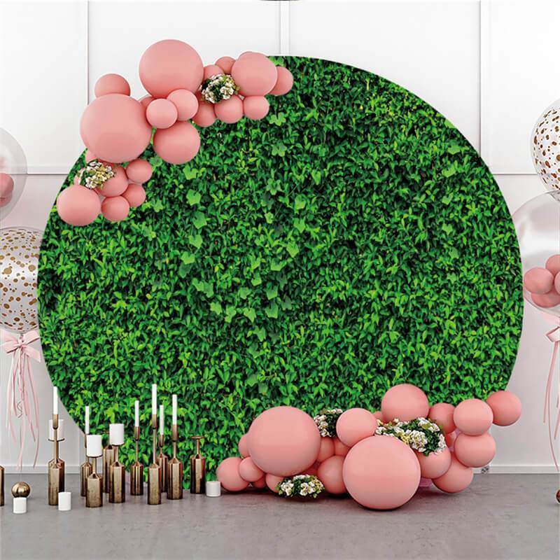 Lofaris Leaves Custom Round Decoration Backdrop For Wedding