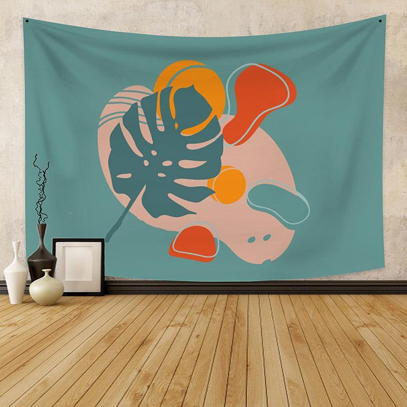 Lofaris Leaves Still Life Abstract Geometric Custom Tapestry