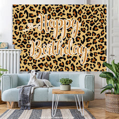 Lofaris Leopard Print Theme Happy Birthday Backdrop For Party