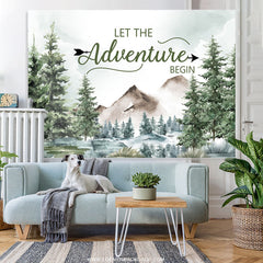 Lofaris Let The Adventure Begin Forest Jungle Baby Showerbackdrop