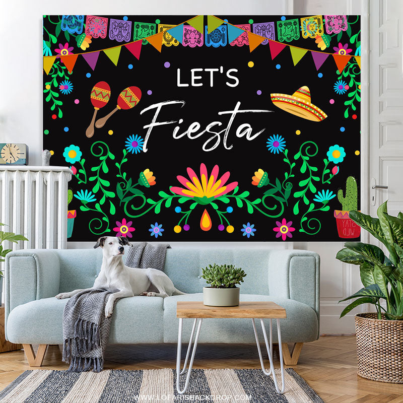 Lofaris Lets Fiesta Plant Succulents Happy Holiday Backdrop