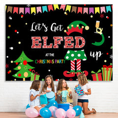 Lofaris Let’S Get Elfed At The Christmas Party Winter Backdrop