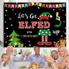 Lofaris Let’S Get Elfed At The Christmas Party Winter Backdrop