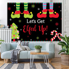 Lofaris Lets Get Elfed Up With Clown And Candy Cane Backdrop