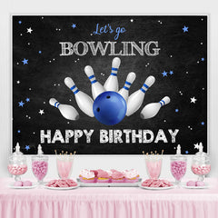 Lofaris Lets Go Bowling Star Themed Happy Birthday Backdrop