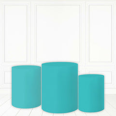 Lofaris Light Cyan Pedestal Cover Solid Color Cake Table