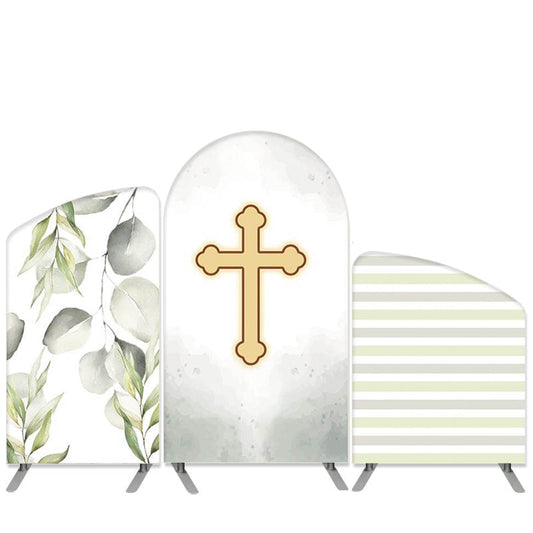 Lofaris Light Green Leaves Theme Baby Shower Arch Backdrop Kit