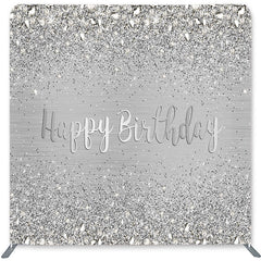 Lofaris Light Grey Simple Double-Sided Backdrop for Birthday
