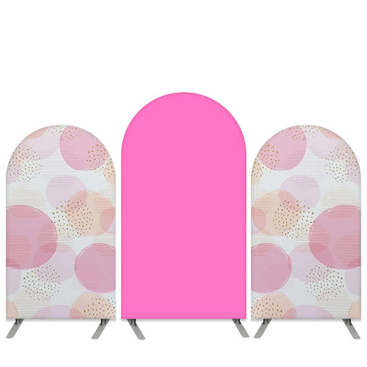Lofaris Light Pink Pattern Theme Hot Birthday Arch Backdrop Kit