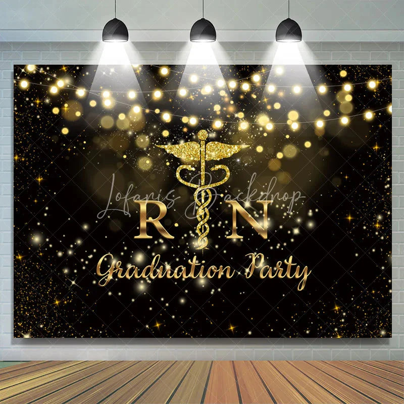 Lofaris Lighting Bokeh Nurse Graduation Party Backdrop