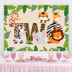 Lofaris Little Cute Forest Animals Happy 2nd Birthday Backdrop