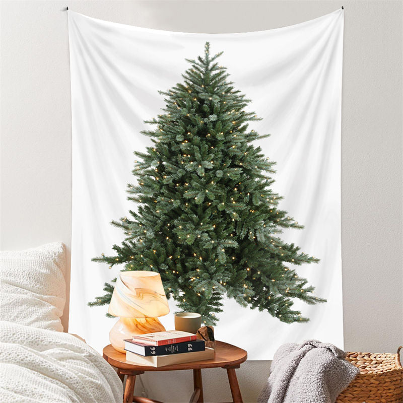 Lofaris Little Gold Spark Christmas Tree Room Wall Tapestry