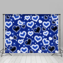 Lofaris Little Heart Blue Thanksgiving Day Holiday Backdrop