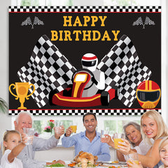 Lofaris Little Racing Driver Trophy Happy Birthday for Boy
