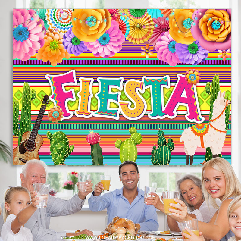 Lofaris Llama Fiesta And Colorful Backdrop For Holiday Events