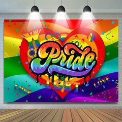 Lofaris Love Pride Lgbt Rainbow Color Dance Party Backdrop