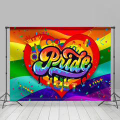Lofaris Love Pride Lgbt Rainbow Color Dance Party Backdrop