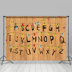 Lofaris Lovely Alphabet With Colorful Lights Halloween Backdrop