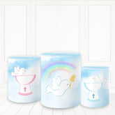 Lofaris Lovely Doves Cake Table Cover In The Sky Pillar Wrap