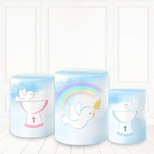 Lofaris Lovely Doves Cake Table Cover In The Sky Pillar Wrap