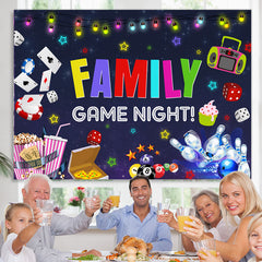 Lofaris Lovely Family Game Night Happy Birthday Backdrop