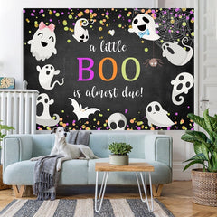 Lofaris Lovely Ghosts Halloween Themed Baby Shower Backdrop