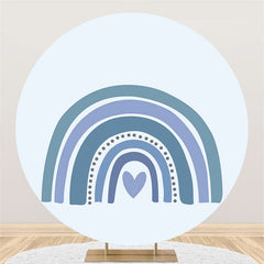 Lofaris Lovely Rainbow Theme Happy Birthday Round Backdrop