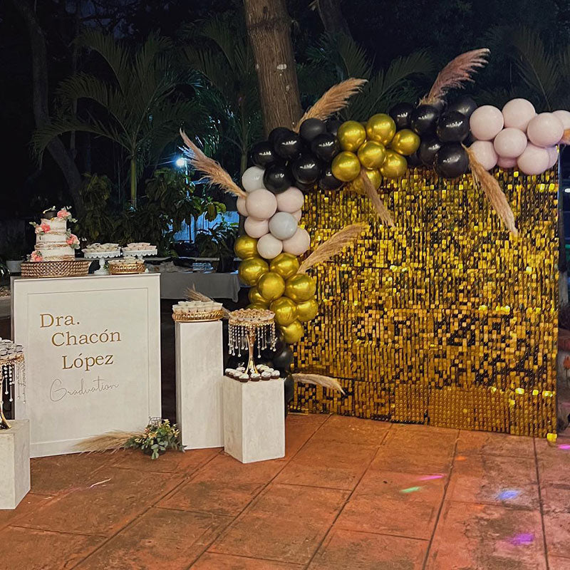 Lofaris Lovely Shimmer Wall Panels Sequins Glitter Backdrop for Bridal Shower Wedding