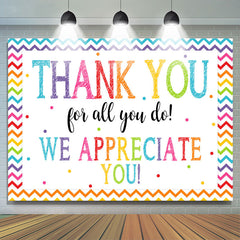 Lofaris Lovely Simple Dots And Colorful Thank You Backdrop