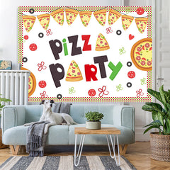 Lofaris Lovely Tomato Pizza Party Themed Birthday Backdrop