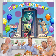 Lofaris Machine Door Monster Balloons Birthday Party Backdrop