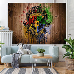 Lofaris Magic School Wood Photography Boy Birthday Party Backdrop