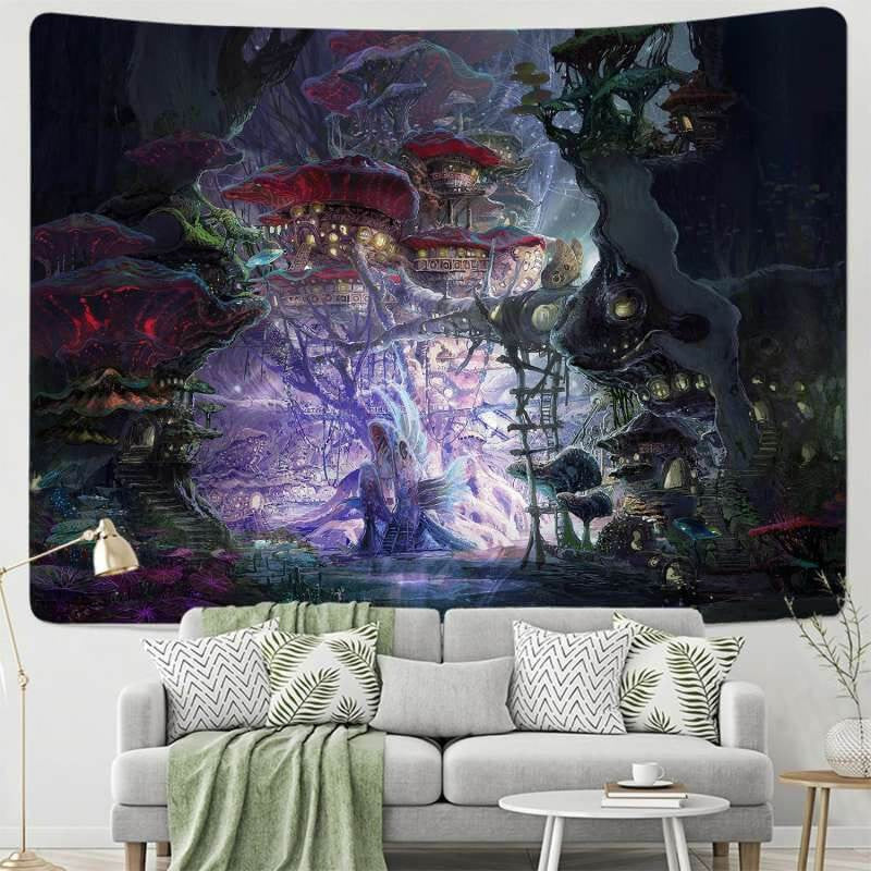 Lofaris Magic World Novelty 3D Printed Trippy Wall Tapestry