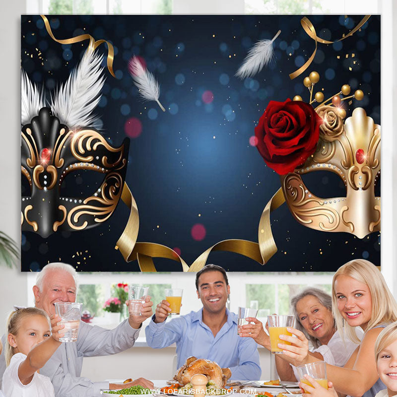 Lofaris Masquerade Mysterious Photography Birthday Backdrop