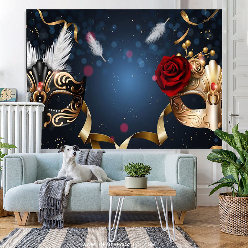 Lofaris Masquerade Mysterious Photography Birthday Backdrop