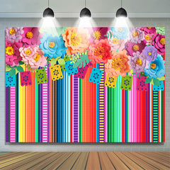 Lofaris Mexican Fiesta Photobooth Flowers Backdrop