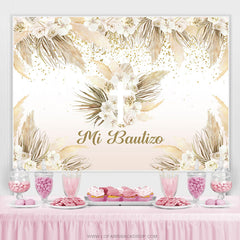 Lofaris Mi Bautizo Floral Themed Boho Baby Shower Backdrop