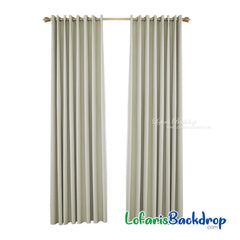 Lofaris Beige Fade Resistant Waterproof Grommet Top Outdoor Curtains for Front Porch