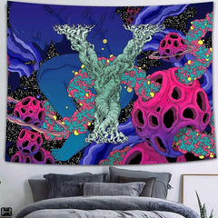 Lofaris Mysterious Novelty Cartoon Trippy 3D Printed Wall Tapestry