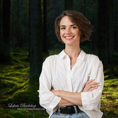 Lofaris Mystery Dark Green Forest Theme Photo Backdrop For Portrait