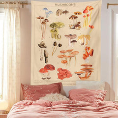 Lofaris Nature Mushrooms Novelty Still Life Family Wall Tapestry