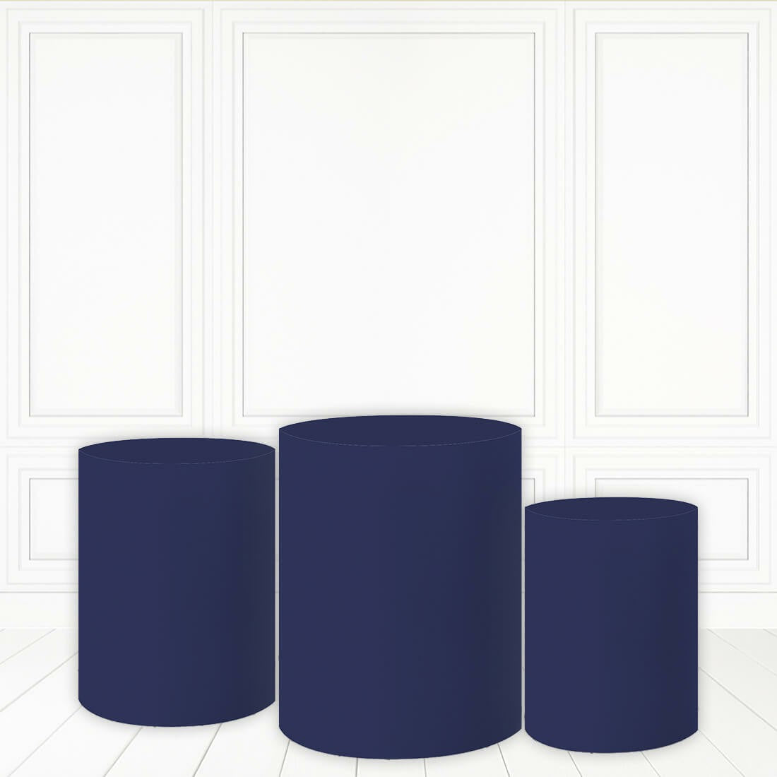 Lofaris Navy Blue Pedestal Cover Solid Color Cake Table