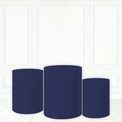 Lofaris Navy Blue Pedestal Cover Solid Color Cake Table