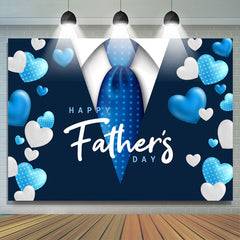 Lofaris Navy Blue Suit And Tie Happy Fathers Day Backdrop