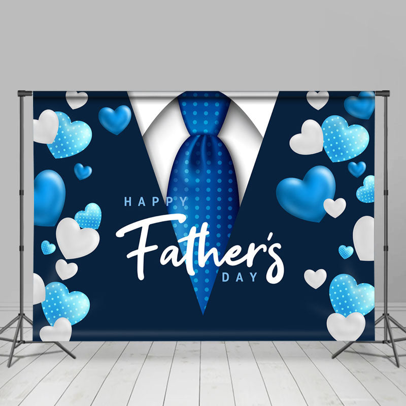 Lofaris Navy Blue Suit And Tie Happy Fathers Day Backdrop