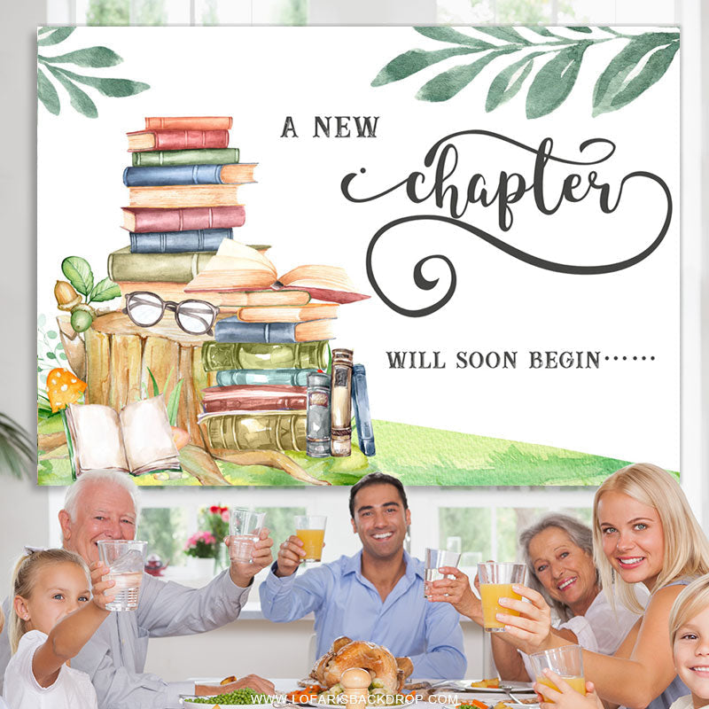 Lofaris New Chapter Will Soon Begin Theme Baby Shower Backdrop
