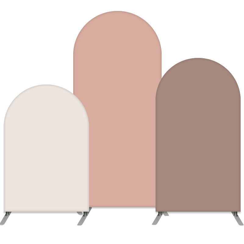 Lofaris Solid Color Double Sided Fabric Arch Backdrop Kit for Event