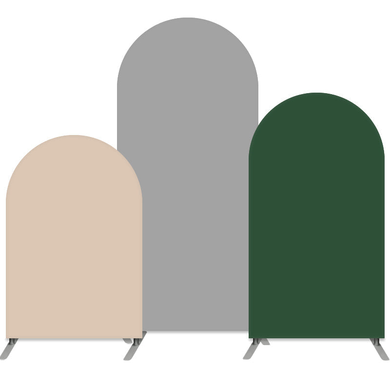 Lofaris Solid Color Double Sided Fabric Arch Backdrop Kit for Event